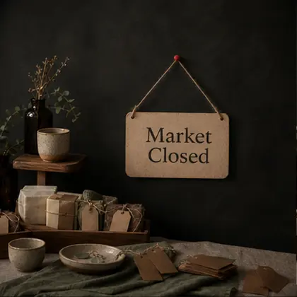 Market sign flipping from Market Closed to Market Open